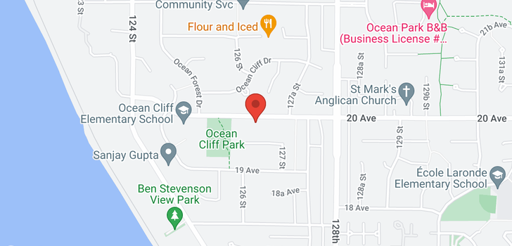 map of 12618 20 AVENUE
